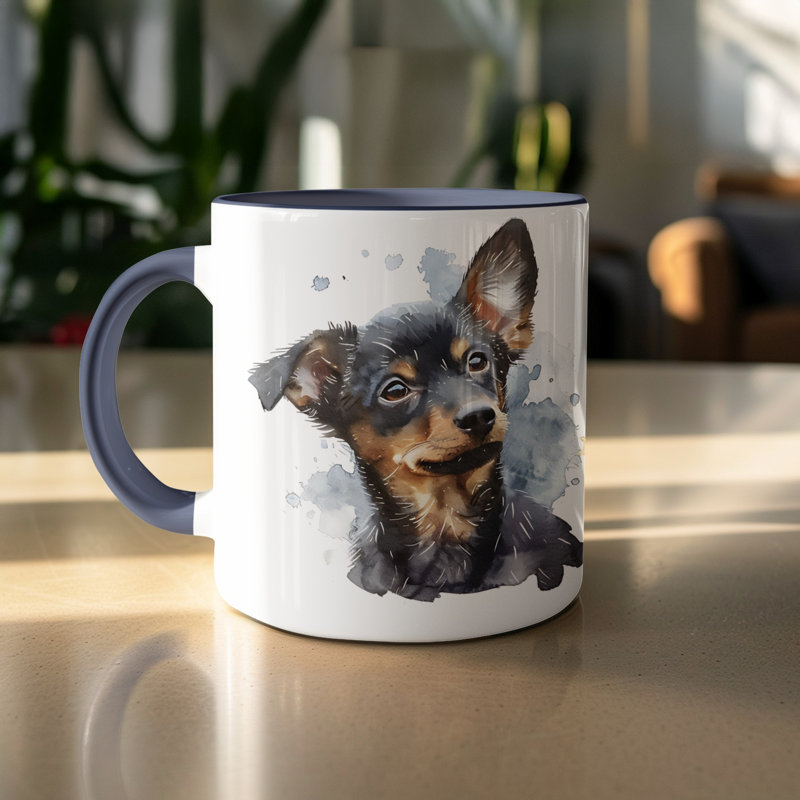 Ceramic Coffee Mug, 3, Navy