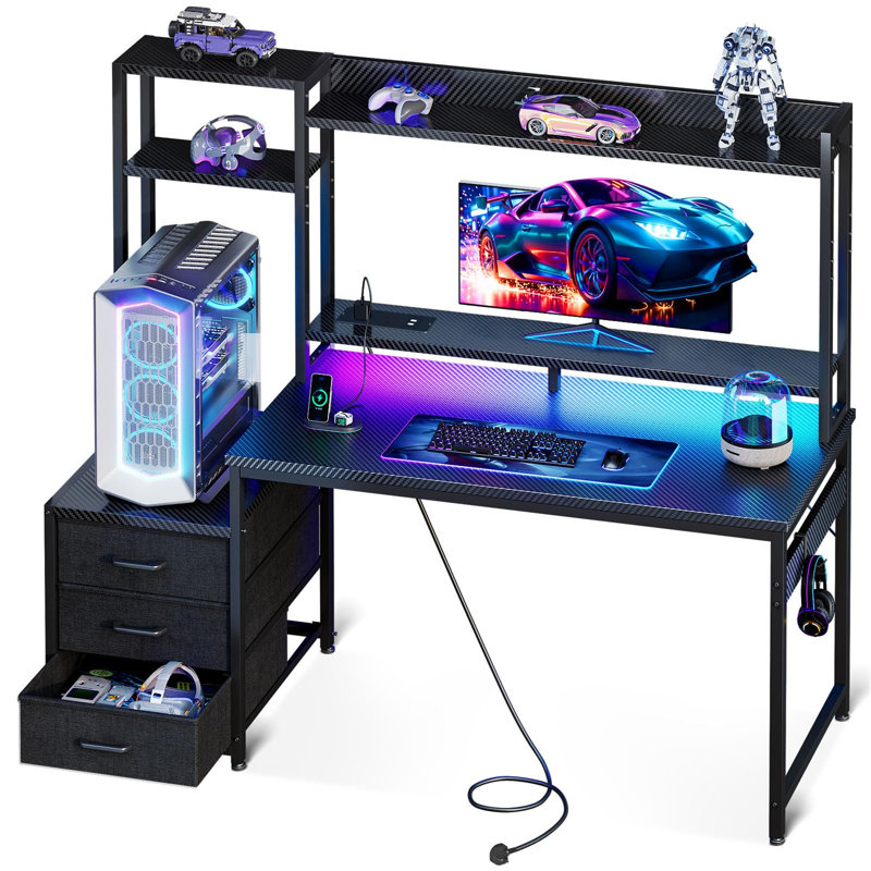 Metal Base Computer Desk, 150.5cm x 120.8cm W x 48cm D