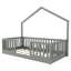 Lit simple Montessori avec lumière DEL et rails hauts-452644969