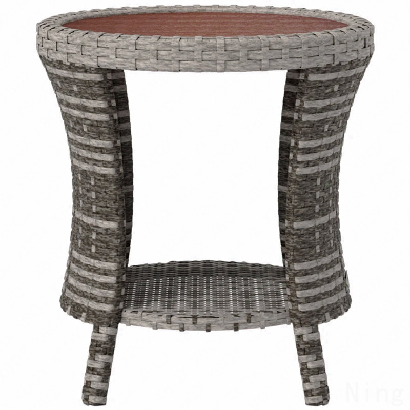 Side Table,Wicker Outdoor Coffee Table