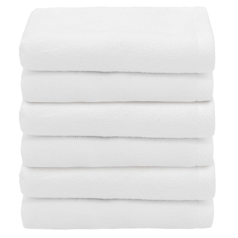  Turkish Cotton Fingertip Towel, White, 6