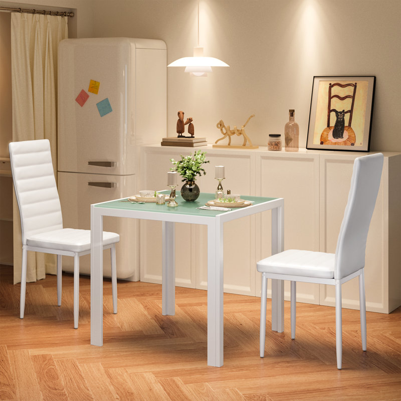 Ensemble de salle à manger 3 pièces Modern, Blanc