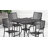 Chanea 35.5'' Square Indoor-Outdoor Steel Patio Table Set with 4 Square Back Chairs-758232583