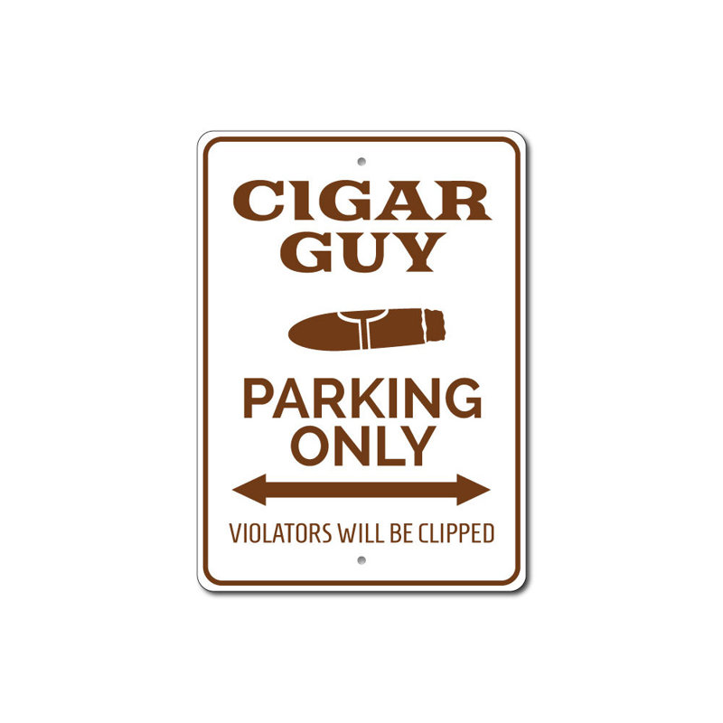 Enseigne de cigare en aluminium, H 12 po x l 18 po x P 0,06 po