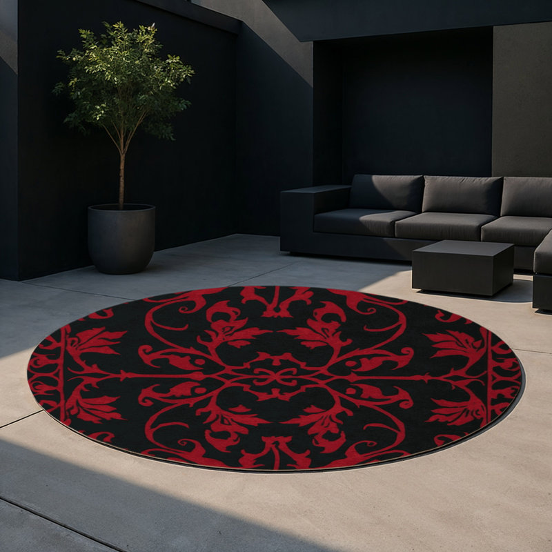 Luminary Blossom Indoor And Outdoor Area Rug, Round 5'