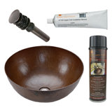 Premier Copper Products BSP5_VR13BDB-P Bathroom Sink And Drain Package
