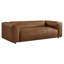 Auren Upholstered Vegan Leather Sofa In Coffee-107144051