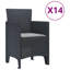 Garden Dining Set 15 Pcs Anthracite Poly Rattan