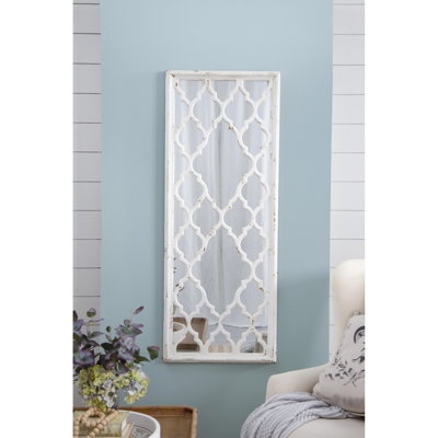 Miroir blanc patiné 24 po x 60 po - Transforme différentes salles de bain, chambres à coucher, salons, 59 po de hauteur, le plancher Fascination classique s'harmonise avec n'importe quelle pièce.