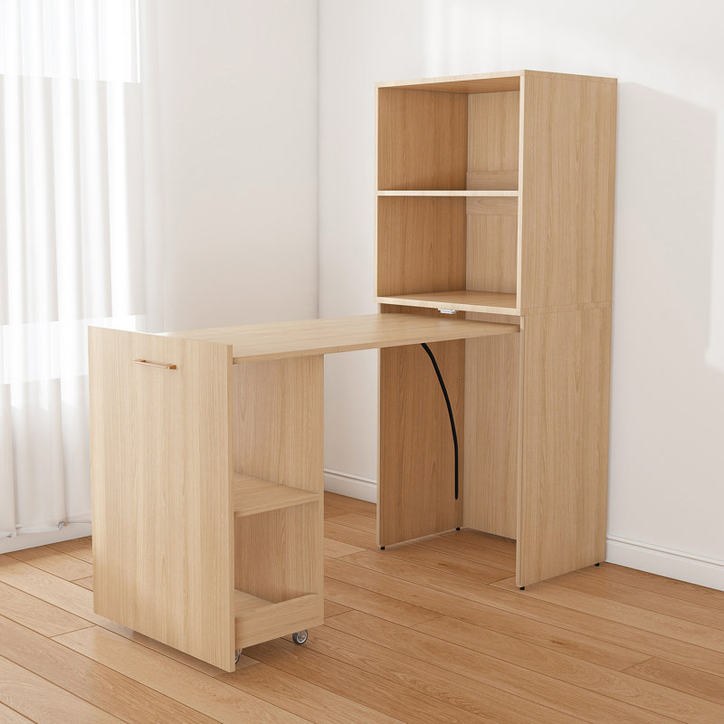 Bureau d'ordinateur pliable 49 ", Naturel