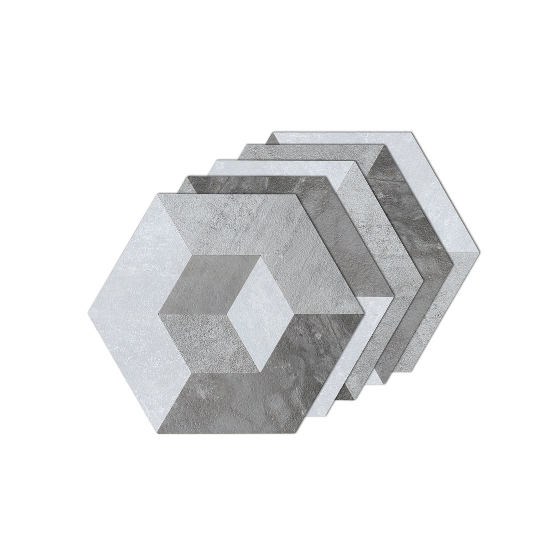 8'' W x 9.2'' L Engineered Stone Peel and Stick Mosaic Tile (Set of 10) Colamo