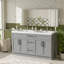 Meuble-lavabo double 59,3 po Modern Shaker-302515504
