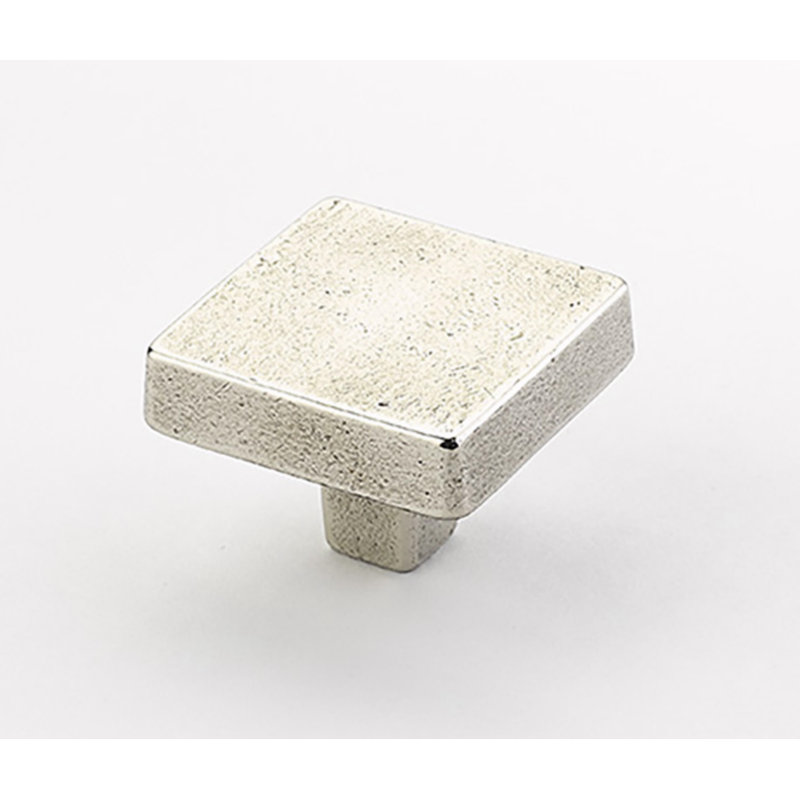 Vinci Square Knob, Polished White Bronze