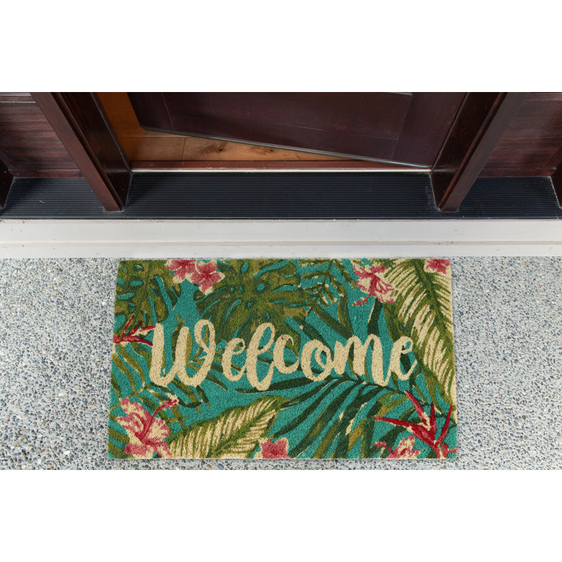 Louvenia Non-Slip Floral Indoor / Outdoor Doormat