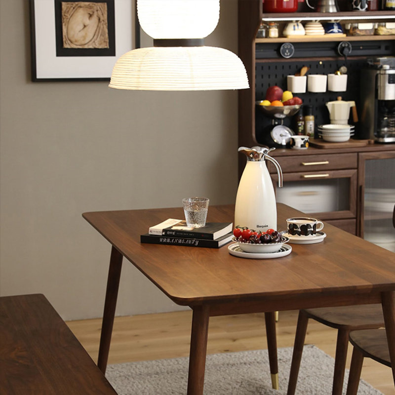 Solid wood table set, 29.52"H x 55.11"L x 31.49"W 