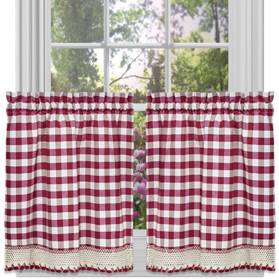 Souri Gingham Tailored Cafe Curtain