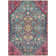 Machine Washable Indoor/Outdoor Xhevrie Teal Rug