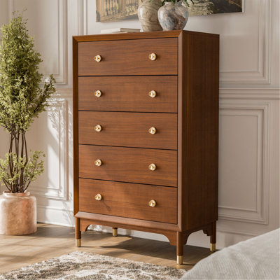 Commode haute en bois à queue d'aronde anglaise 1 pièce