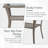 Outdoor Patio Brown PE Wicker Side Table With Glass Tabletop-281456857