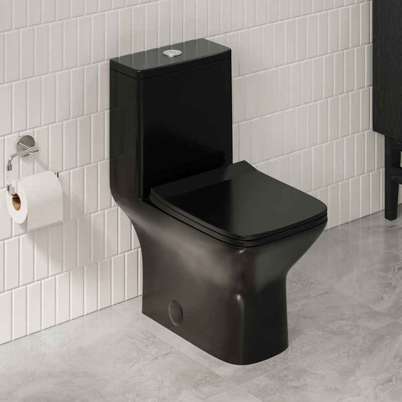 Toilette carrée une pièce à double chasse 1,12 / 1,6 GPF Carre