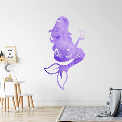 Adhésif décoratif aquarelle sirène
