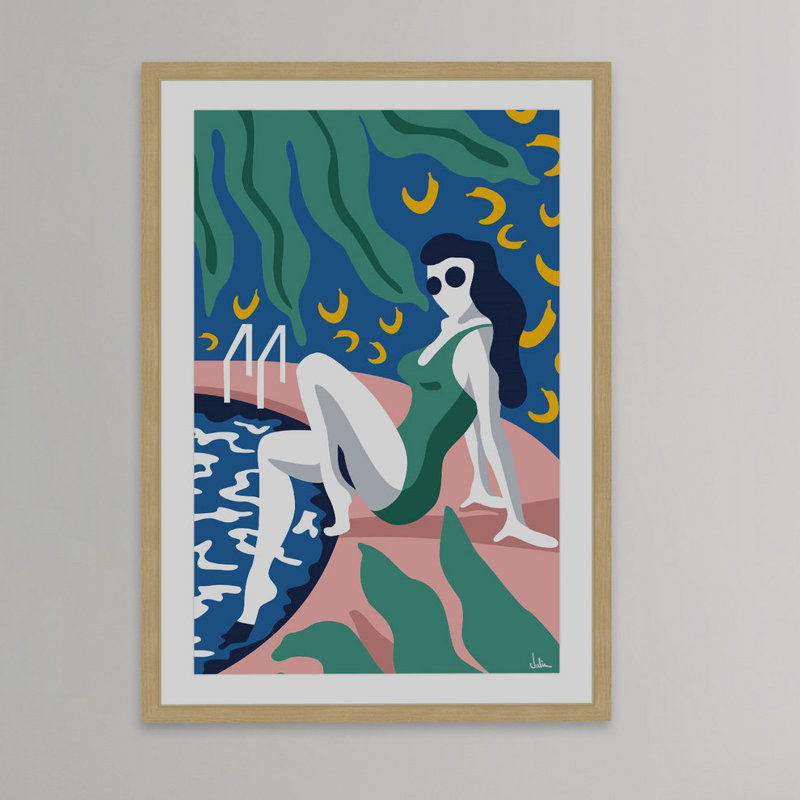 « êtes-vous une fille de plage ou une fille de piscine ? » impression encadrée, H 12 po x l 8 po