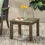 Table d'appoint en bois avec design à lattes - gris, l 19,32 po x P 19,32 po, H 15,03 po-70806980