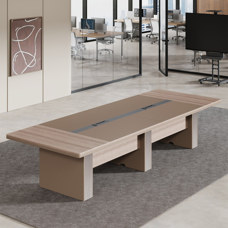 Table de conférence moderne et ergonomique pour espaces de travail collaboratifs