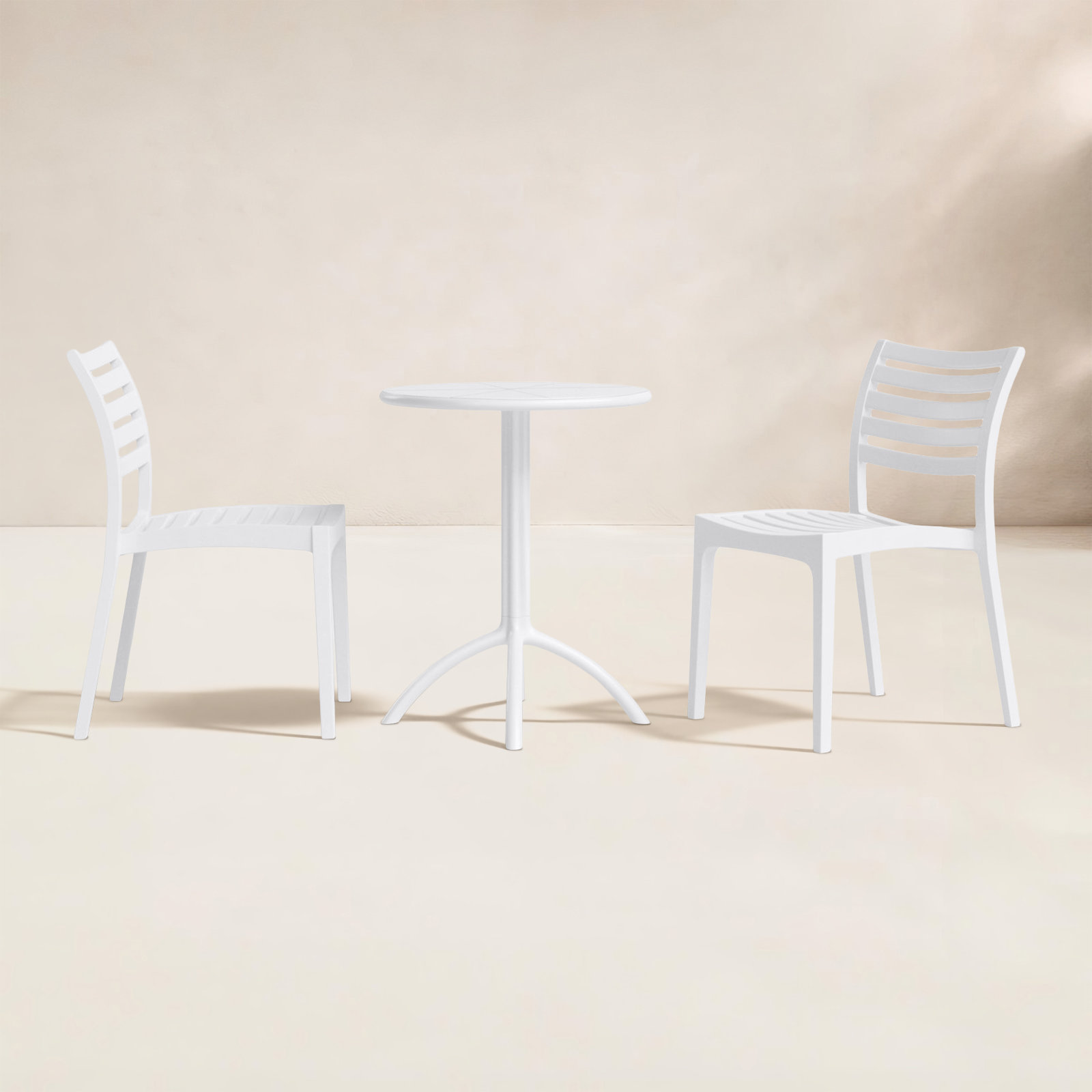 Jacinta 24" Patio Bistro Set, White