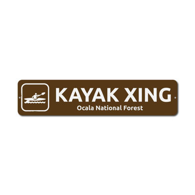 Kayak Crossing Custom Aluminum Sign