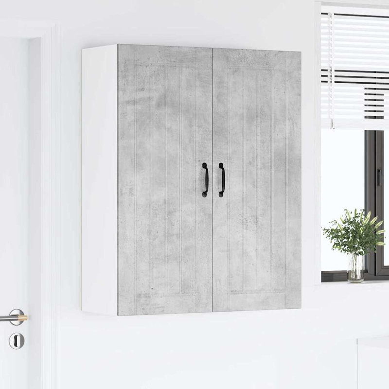 Vidaxl Kitchen Cabinet White 80 X 31 X 100 Cm Engineered Wood, 100cm H x 80cm W x 31cm D, Concrete Grey