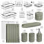 Ensemble d'accessoires de salle de bain 24 pièces avec rideau de douche et organisateur de panier de douche Clara Clark-131264730