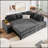 L Shaped Couch with Pull Out Bed and Storage Sectional Sleeper Sofa with Hidden Storage for All Spaces
