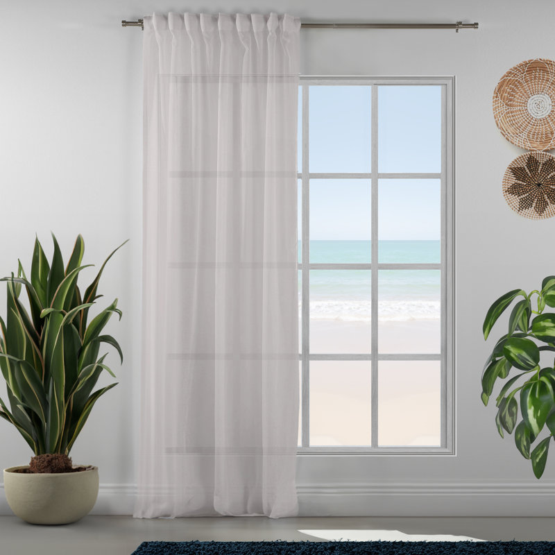 Lin simple extra long et très large sur mesure, Beige, L 52 po x L 228 po
