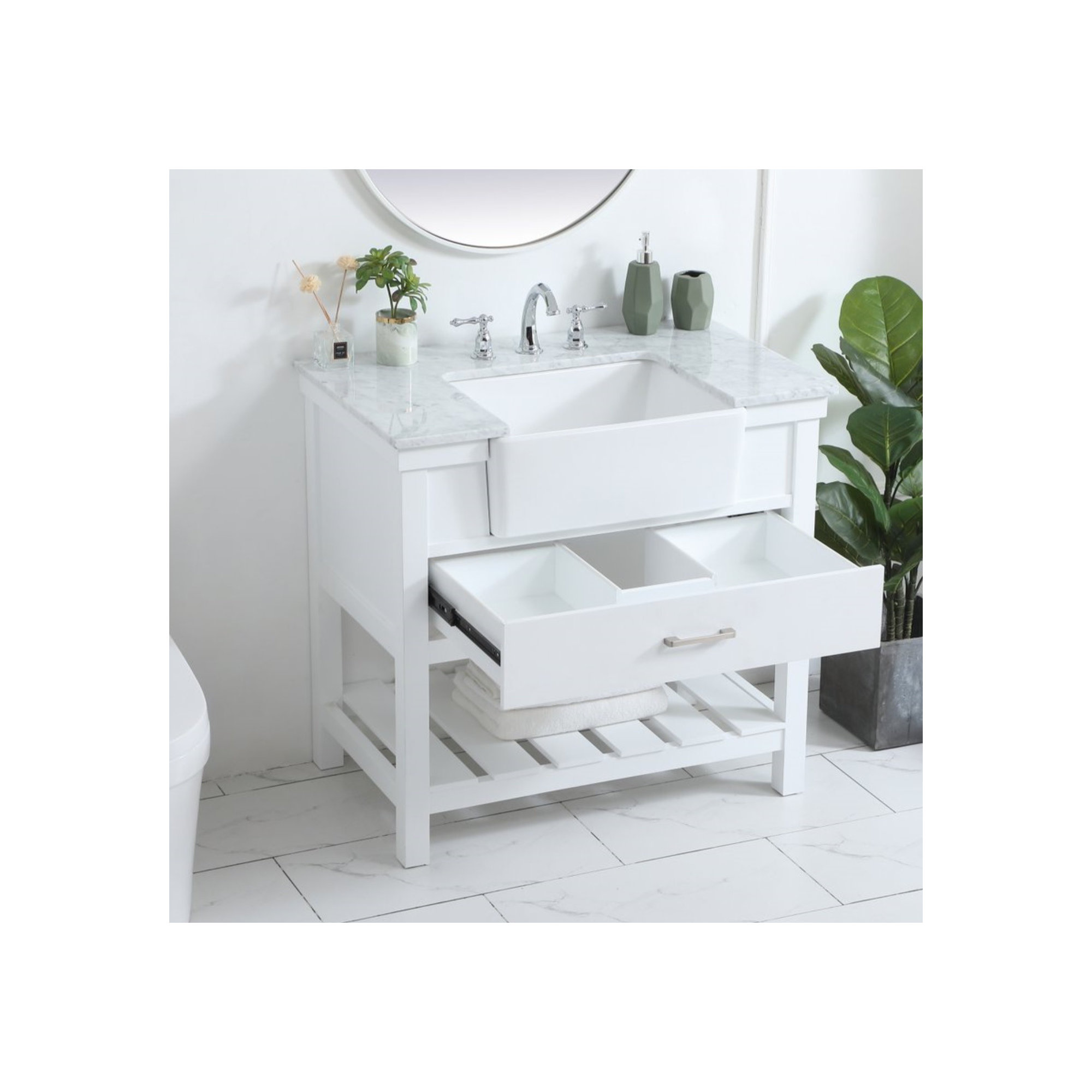 Pelaghia 36'' Single Bathroom Vanity, White