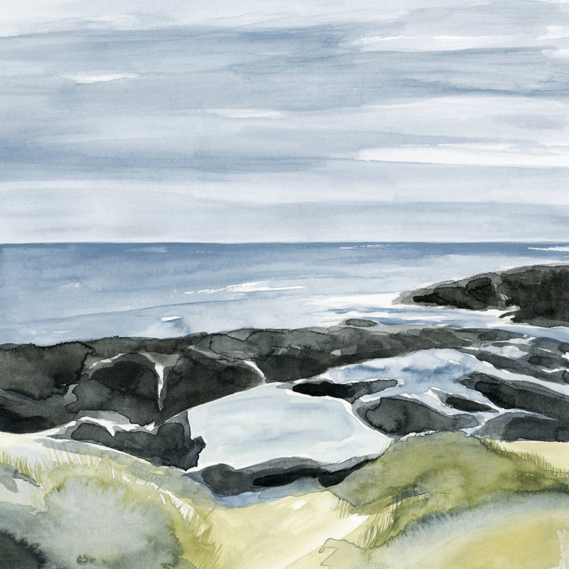 Coastal Blue I by Annie Warren - Wrapped Canvas Painting, 76cm H x 76cm W x 3.8cm D