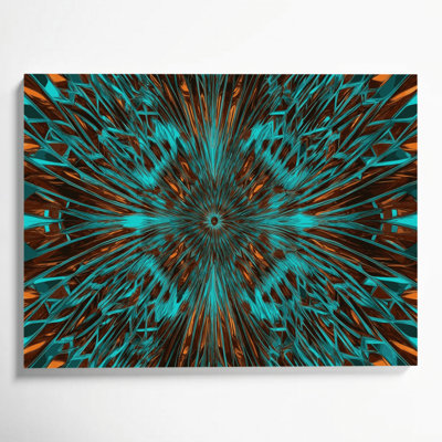 Op Art 85 Black Canvas Wall Art