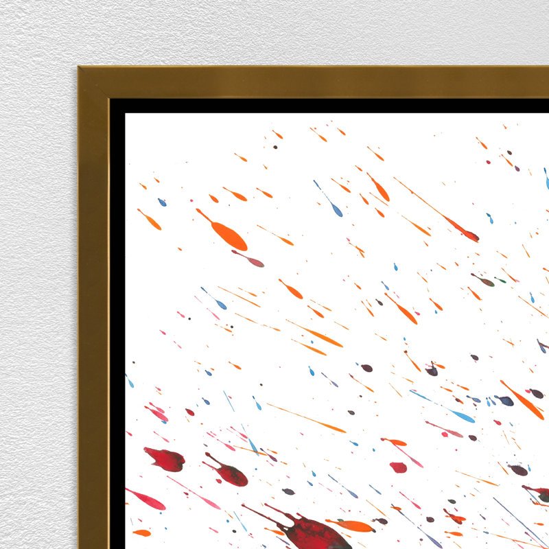 "Splash of Fun V" par Danielle Davis - peinture sur toile encadrée, Image au gel brossé, H 33,75 po x l 25,75 po