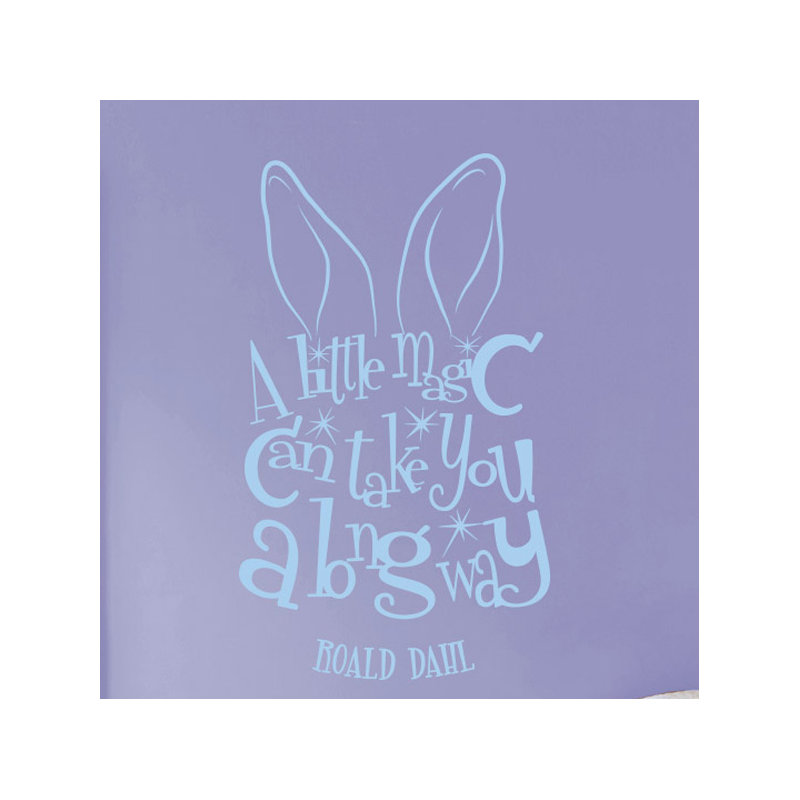 Roald Dahl Wall Sticker, Light Blue