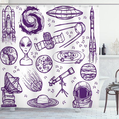 Enye Shower Curtain with Hooks Included