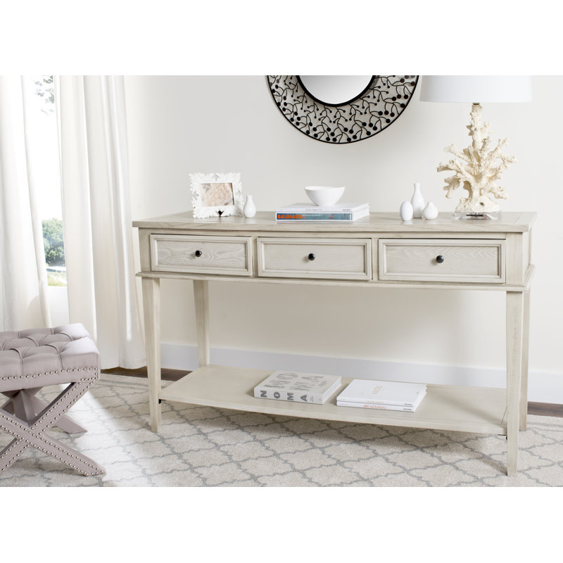 Yelena 60'' Console Table, White Washed