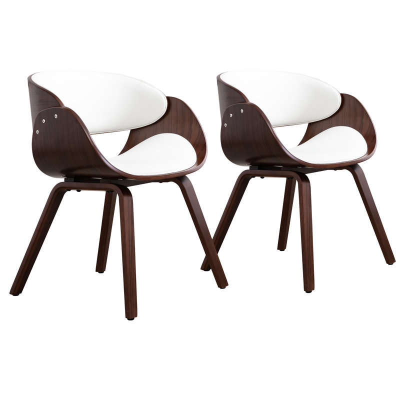 Chaise d'appoint Caydince, Simili cuir blanc