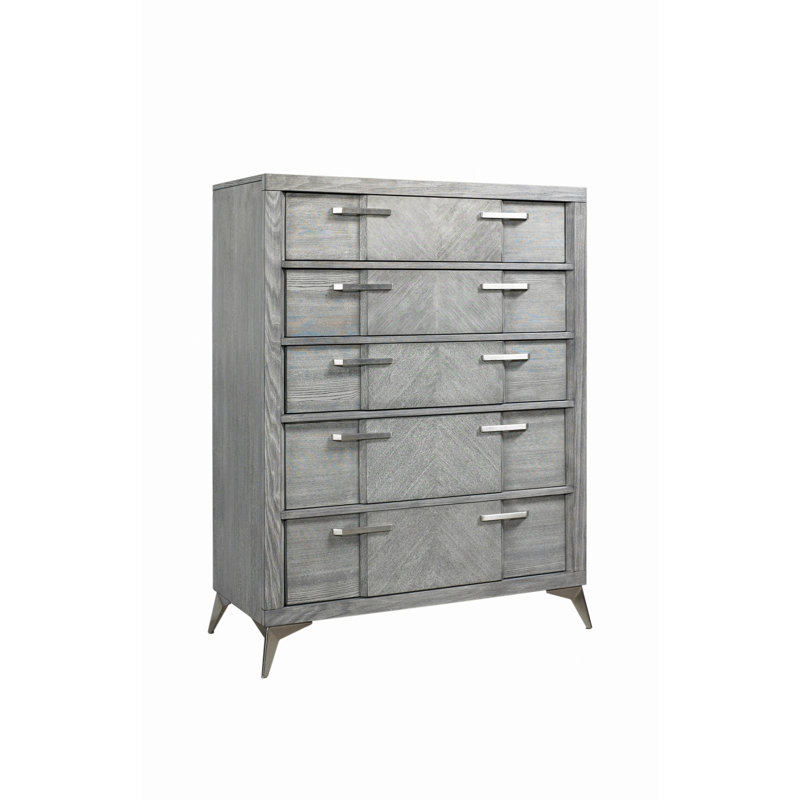 Commode 5 tiroirs, commode verticale avec 5 tiroirs de rangement, commode de rangement pour l'espace de vie