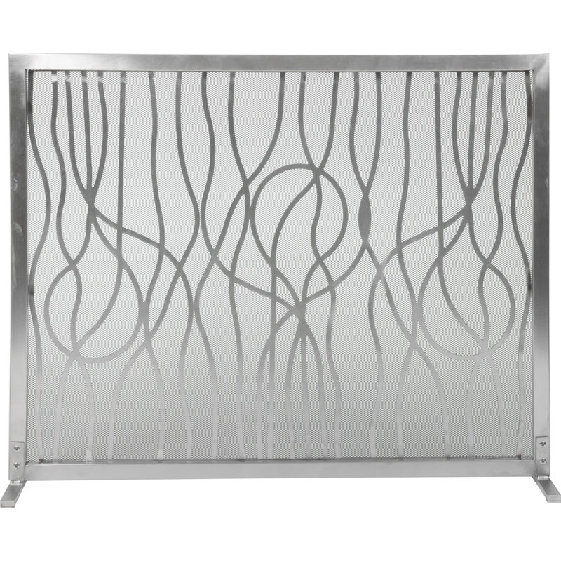 Franes 1 Panel Stainless Steel Fireplace Screen