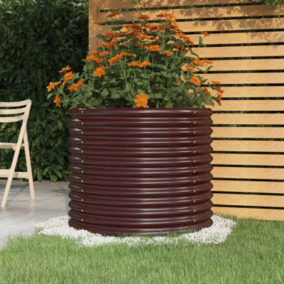  Garden Planter Brown Powder-coated steel Medium Garden Planter