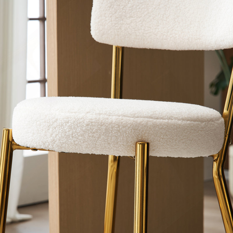 Tabourets de bar rembourrés, tabouret haut à base en métal, convient aux cuisines