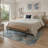 Coady Vertice Geometric Machine Washable Blue / Beige Indoor Area Rug with Non-Slip Backing-128992235