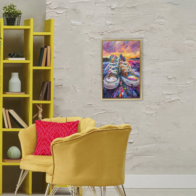 Vibrant Sneakers at Sunset Floating Frame, design by Creative Studio
