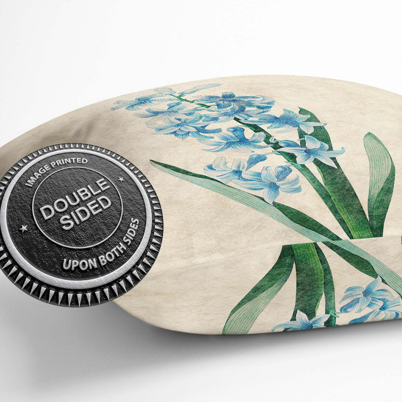 Floral Square Throw Cushion, 40cm H x 40cm W x 15cm D