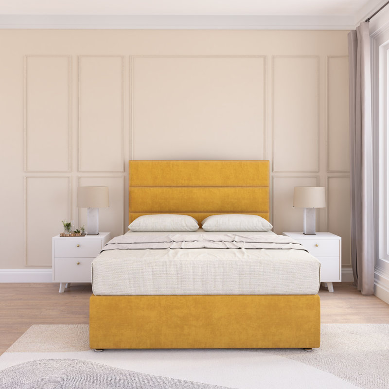 Upholstered Bed, Small Double (4'), Orange